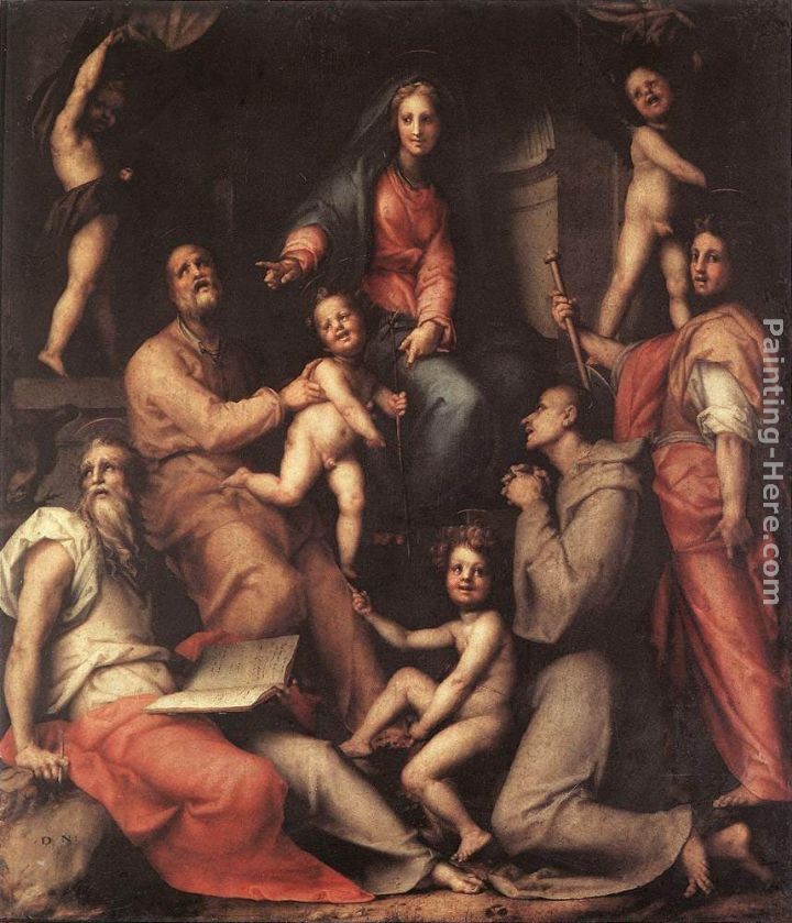 Jacopo Pontormo Madonna and Child with Saints
